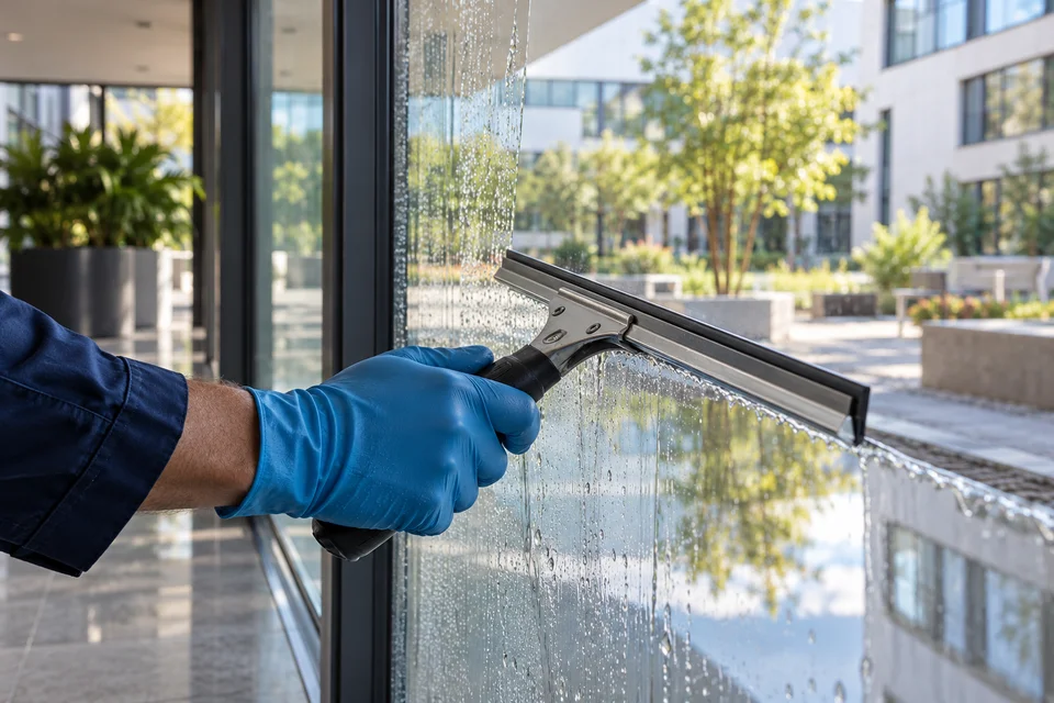 Glas- und Fensterreinigung – ergänzendes Leistungsmotiv